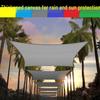 Thickened Outdoor Sunshade Net: Triangular Sail Canvas for Terraces, Balconies, Gardens, and Courtyards