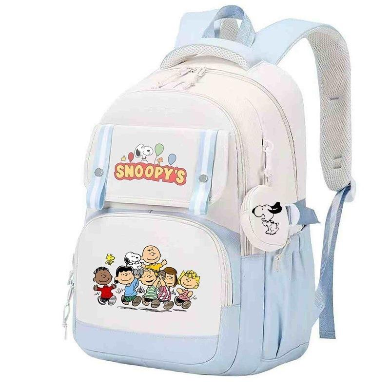 Large Capacity Schoolbag with Shoulder Strap; Student Three-piece Pencil Case Set