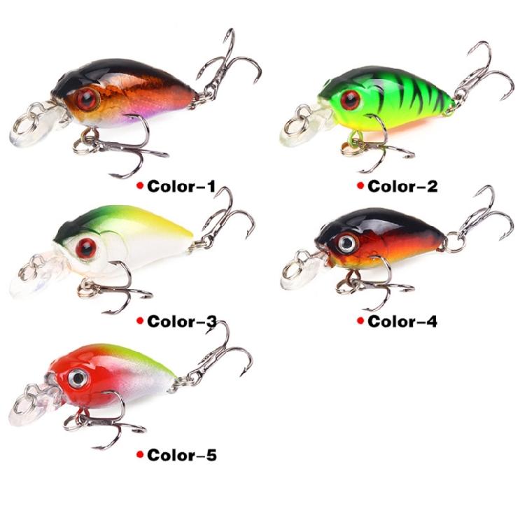 5pack Durability Basses Lures with Realistic Swimming Action for Different Light and Water Setting