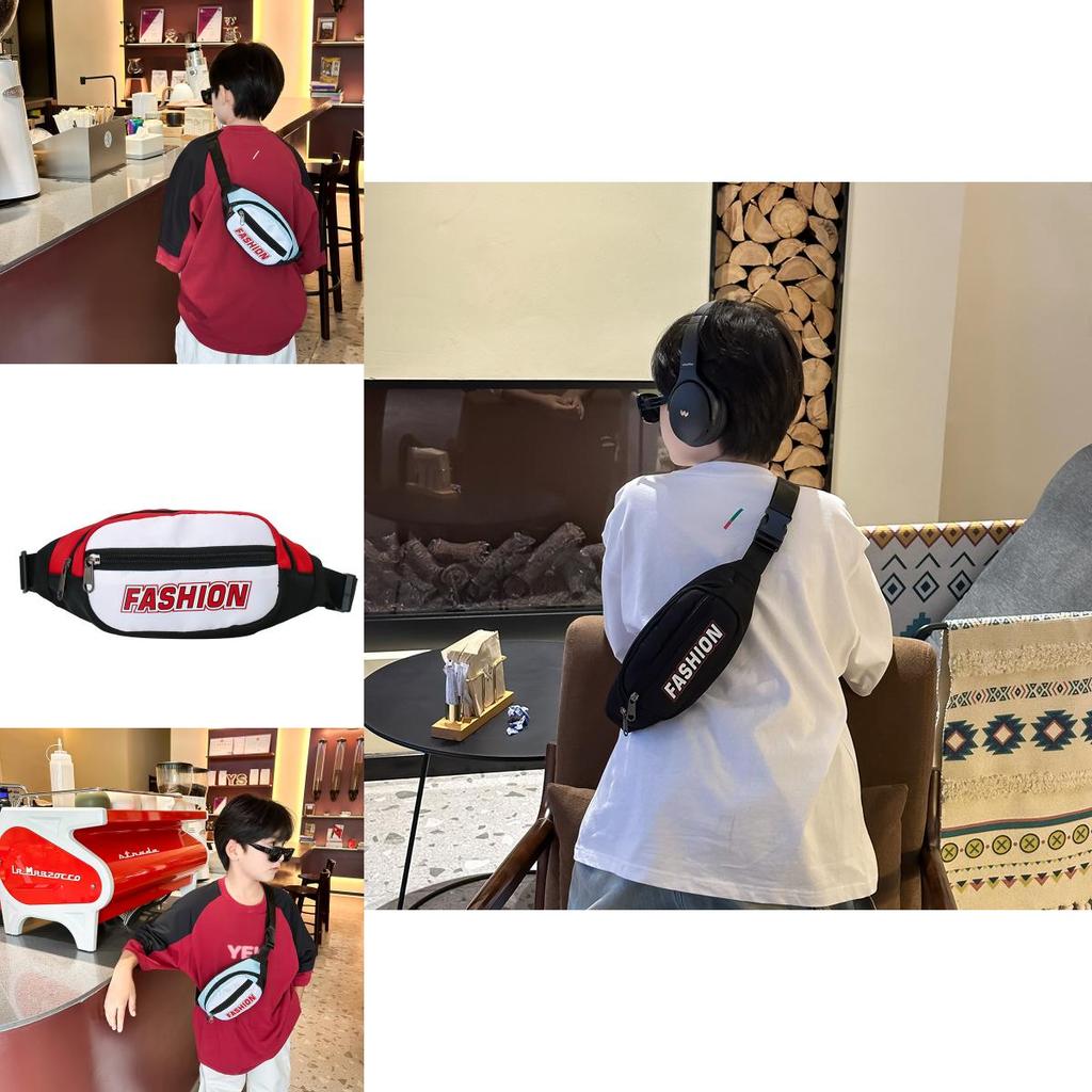 Trendy Korean Style Children's Crossbody Bag With Color Block Design For Kids