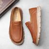 Leisure Walk Men Driving Loafers Summer Man Casual Shoes Leather Moccasins Breathable Slip On Flats Handmade Boat Shoes Sneakers