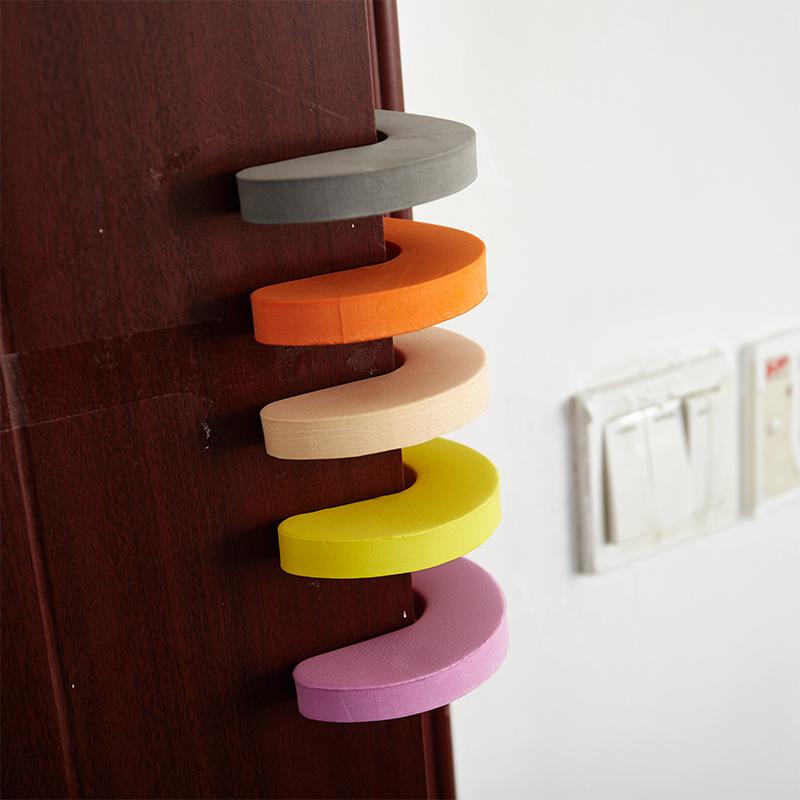 5Pcs Sicherheit Finger Schaum Tür Stopper Schlösser Kinder Schutz C Form Tür Clip