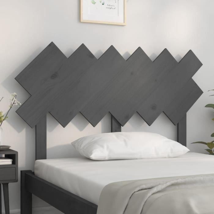 VidaXL Headboard Grey 122.5x3x80.5 Cm Solid Pine Wood 819212