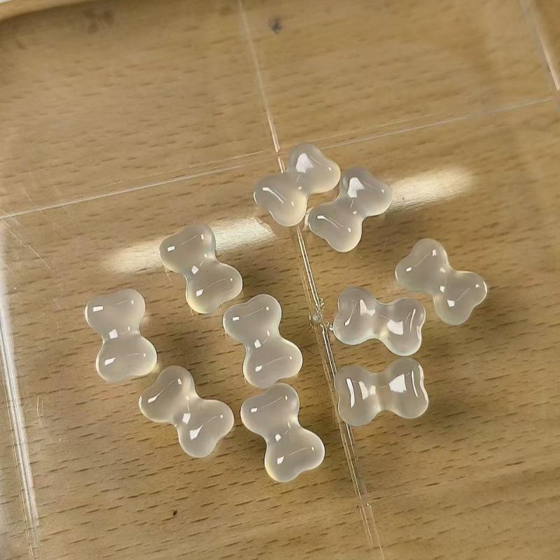 

Natural White Agate Cat Ear Ring Pendant - Cute Lychee Jelly Accessory