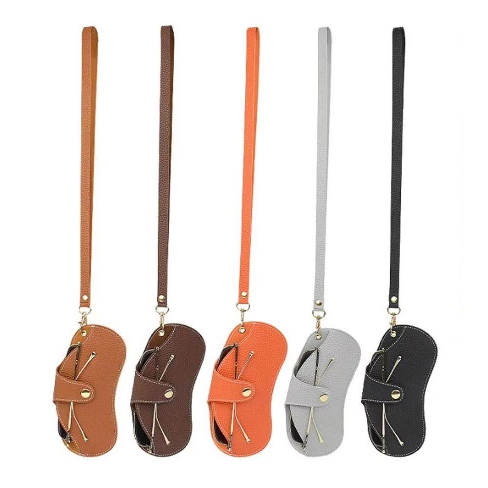 Buckle Glasses Storage Bag Korean Style Sunglasses Eyeglass Bag PU Leather Glasses Bag  Pouch