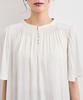 Charcoal [BIS] Women's 2-Way Split-Fiber Half-Sleeve Blouse,