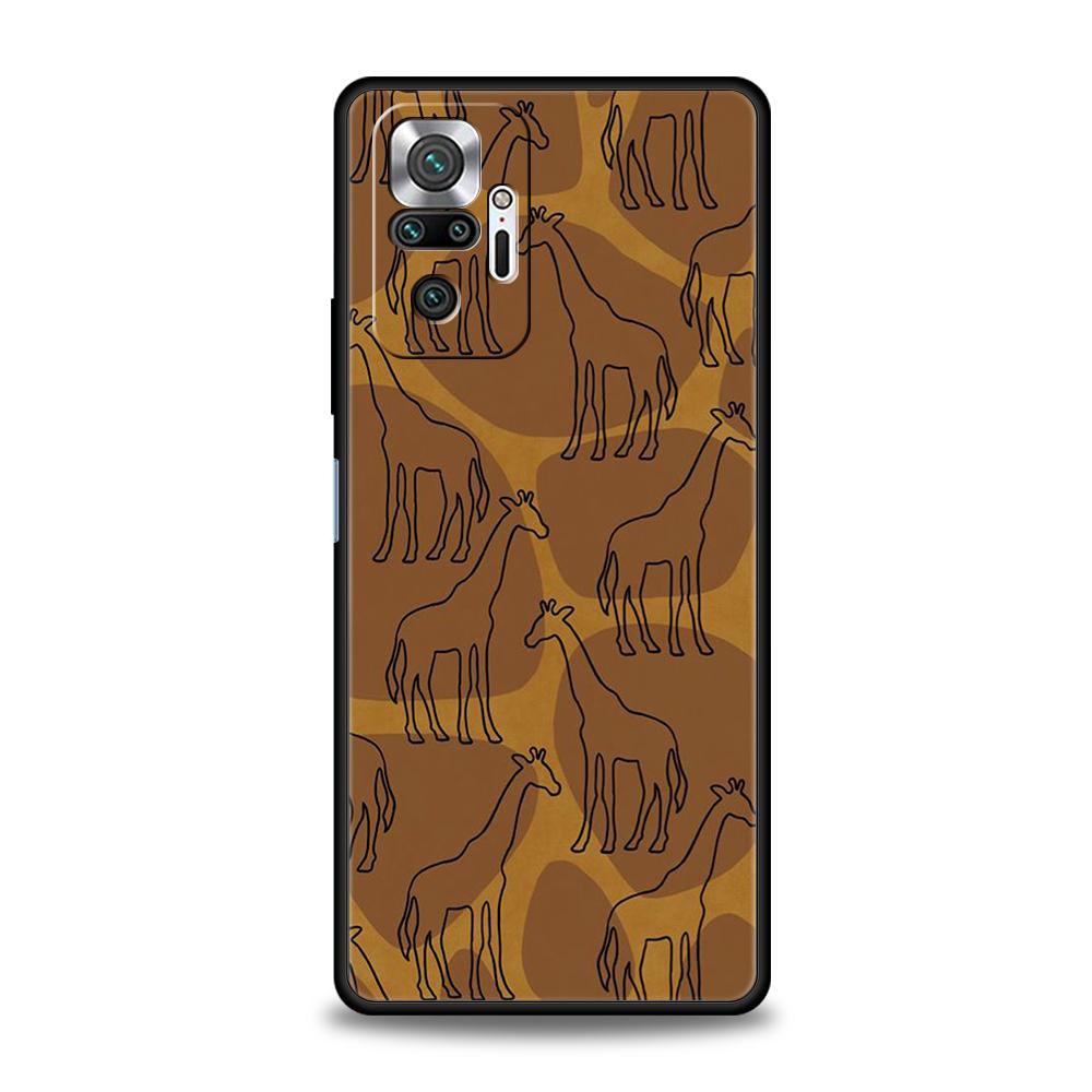 giraffe illustration Phone Case For Xiaomi Redmi Note 14 13 12 10 11 Pro Plus 14C 13C 12C 10C 9C 5G Soft TPU Cover