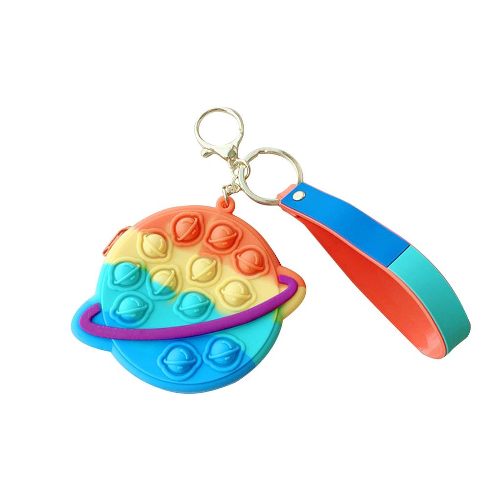 Push Bubble Sensory Toys-Mini Portofel pentru copii Geanta pentru monede din silicon