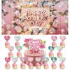 Polyester Mother Photography Backdrop Love Heart Hanging Background  Poster Props