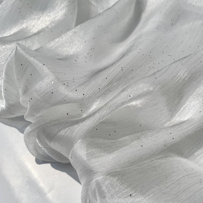 Soft Glitter Starry Sky Organza Fabric By The Meter for DIY Decoration Clothing Skirts Dresses Sewing Shiny Cloth Sequined