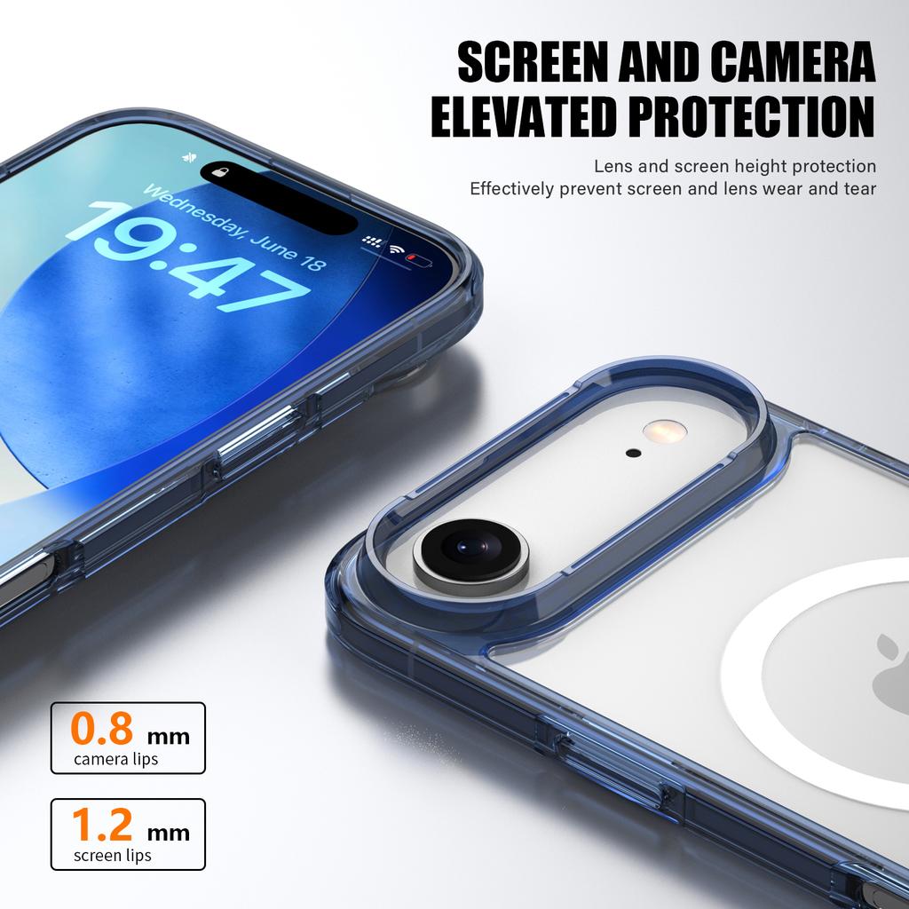 For iPhone Air Case Compatible with MagSafe TPU+PC Clear Phone Back Cover