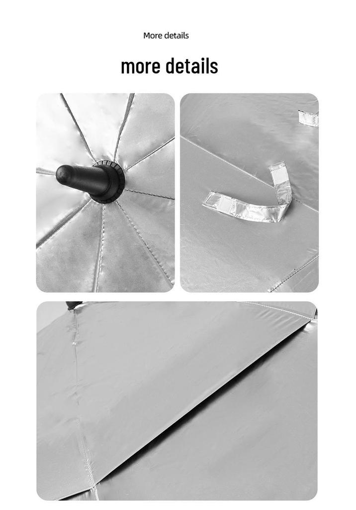 34-Inch Silver-Coated Automatic Umbrella, Storm-Resistant, Thickened & Reinforced, Large, Custom Logo Print, Advertising & Gift Use