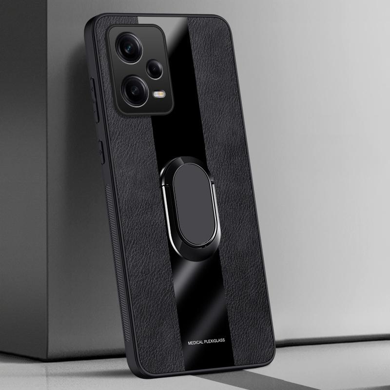 Ring Holder Leather Case For Xiaomi Redmi Note 12 Pro Plus Cover Luxury Magnetic Silicone Phone Case For Redmi Note 12 Turbo 5G