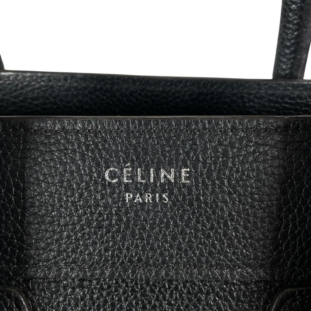 CELINE Luggage micro shopper S-AI-4168 Handbag black Women used