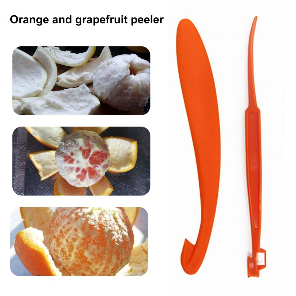 4er-Pack 16 cm Orangenschäler, neuartig, alle Farben passend, rutschfestes ABS, praktischer Obstschäler für Orangen, Zitronen und andere Zitrusfrüchte, ideal für die Küche.