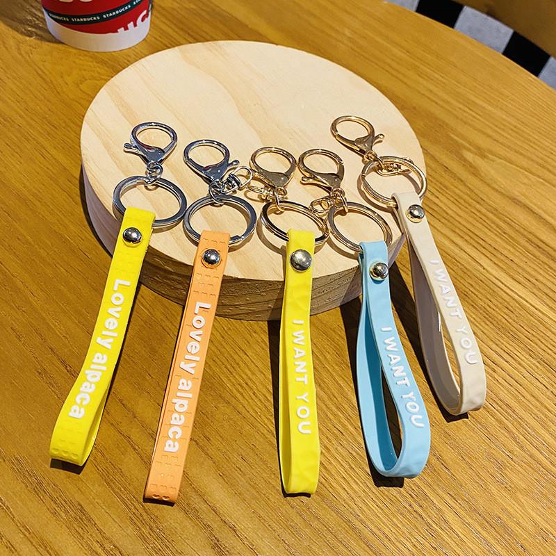 Color Candy Stylish Soft Pvc Keychain Unique Car Key Holder Party Favor Gift