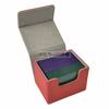 Toy God Trading Card Deck Case, Leather Card Case Holder Storage, Small (Small/Red)