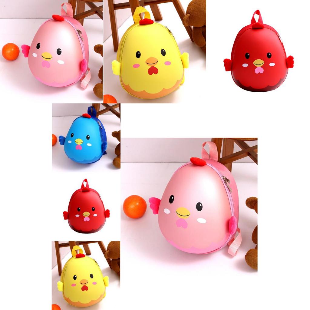 Adorable Cartoon Eggshell Backpack For Kids Ages 3-6 Boys And Girls Preschool Bag