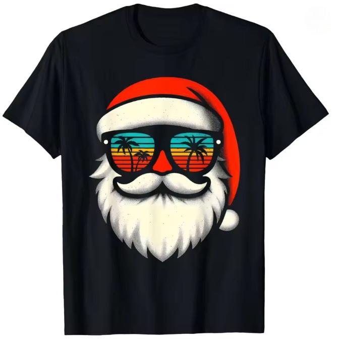 Naughty Xmas Ornaments Kamasutra Adult Humor Christmas High-quality Pure Cotton Men's Short-sleeved T-shirt Casual Loose Top