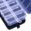 10-Slot Transparent PP Plastic Storage Box for Jewelry and Fishing Gear - Dustproof Organization Box