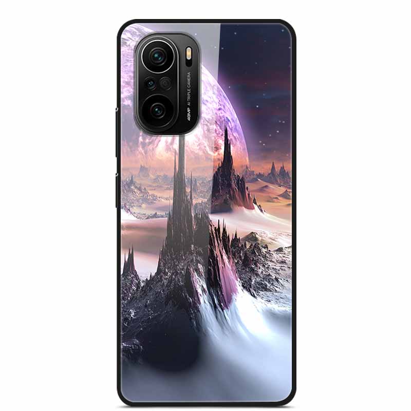 For Xiaomi Poco F3 Case Tempered Glass Hard PC Phone Back Cover For Xiaomi POCO F3 5G Cases Shells PocoF3 F 3 2021 6.67'' Coque