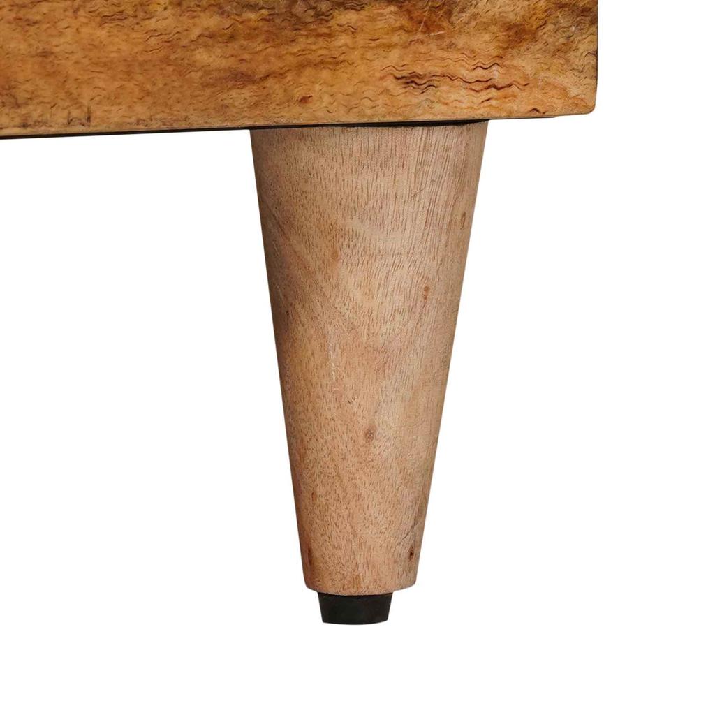 TV Stand with Shelf Natural 100 X 33 X 46 Cm Solid Mango Wood