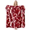 Christmas Themed Flannel Fleece Blanket Nap Throw Customizable Home Use