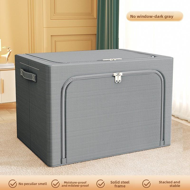Foldable Oxford Cloth Storage Bin With Transparent Pvc Window For Bedroom Closet Organization