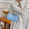Borsa a tracolla da donna elegante, borsa da ascella di lusso, borsa a tracolla in tinta unita autunnale, tasca in PU