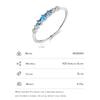 Modian 925 Silver Basic Stackable Fashion Thin Finger Ring Charm Blue Zirconia Crystal Rings For Women Fine Jewelry