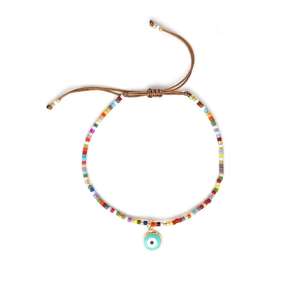 An evil eye bracelet, women's jewelry gift, handmade bracelet, bracelet beads, Bohemian beach stackable bracelet