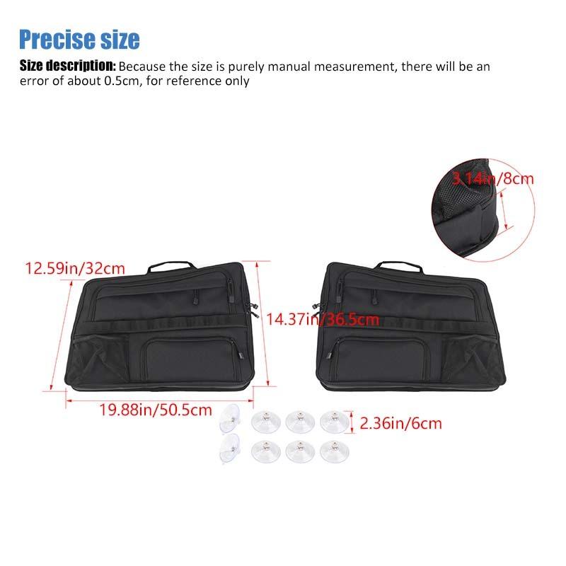 Kofferraum Heckscheibe Seitenaufbewahrungstasche Organizer Passend für Mitsubishi PAJERO 2007-2021 Verstauen Aufräumen Autozubehör