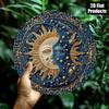 Vintage Sun Moon Metal Wall Sign 8x8 Inch Retro Aluminum Decor Halloween Christmas Gift Rustic Art