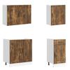 7 Piece Kitchen Cabinet Set Lucca Smoked Oak Wood Based Material