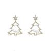 Exquisite Zircon Snowflake Stud Earrings - Versatile Luxury Christmas Jewelry