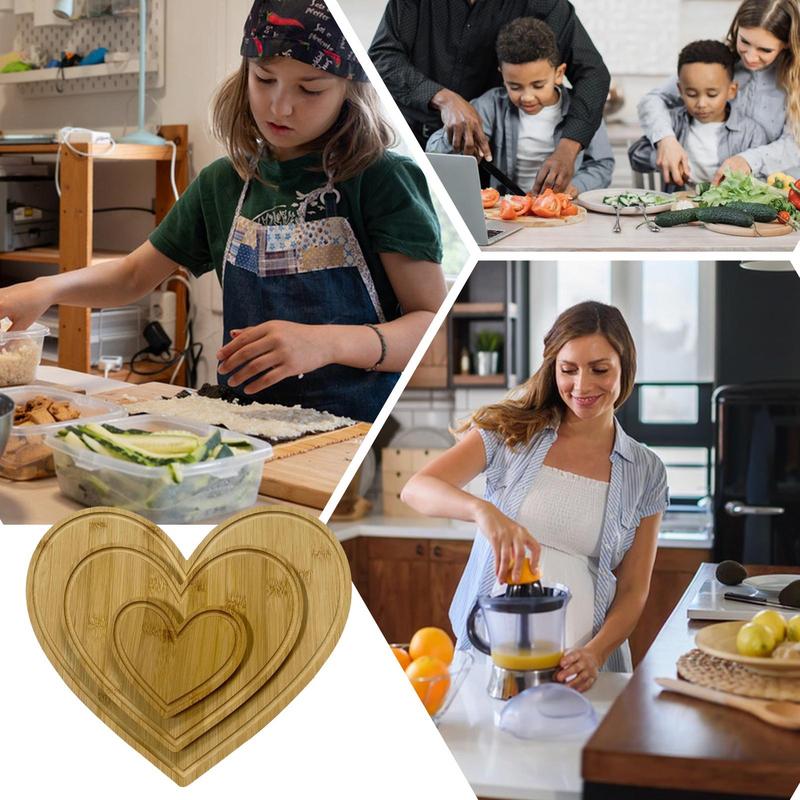Herzförmige Schneidebrett Käse Servierplatte Holz Brotbrett für Küche Lebensmittelzubereitung Fleisch Butter Servierplatte Tablett