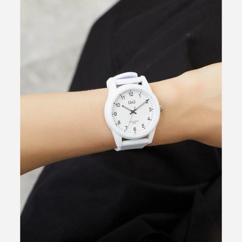 Citizen Q&Q Watch Analog Waterproof Urethane Strap VS40-006 White