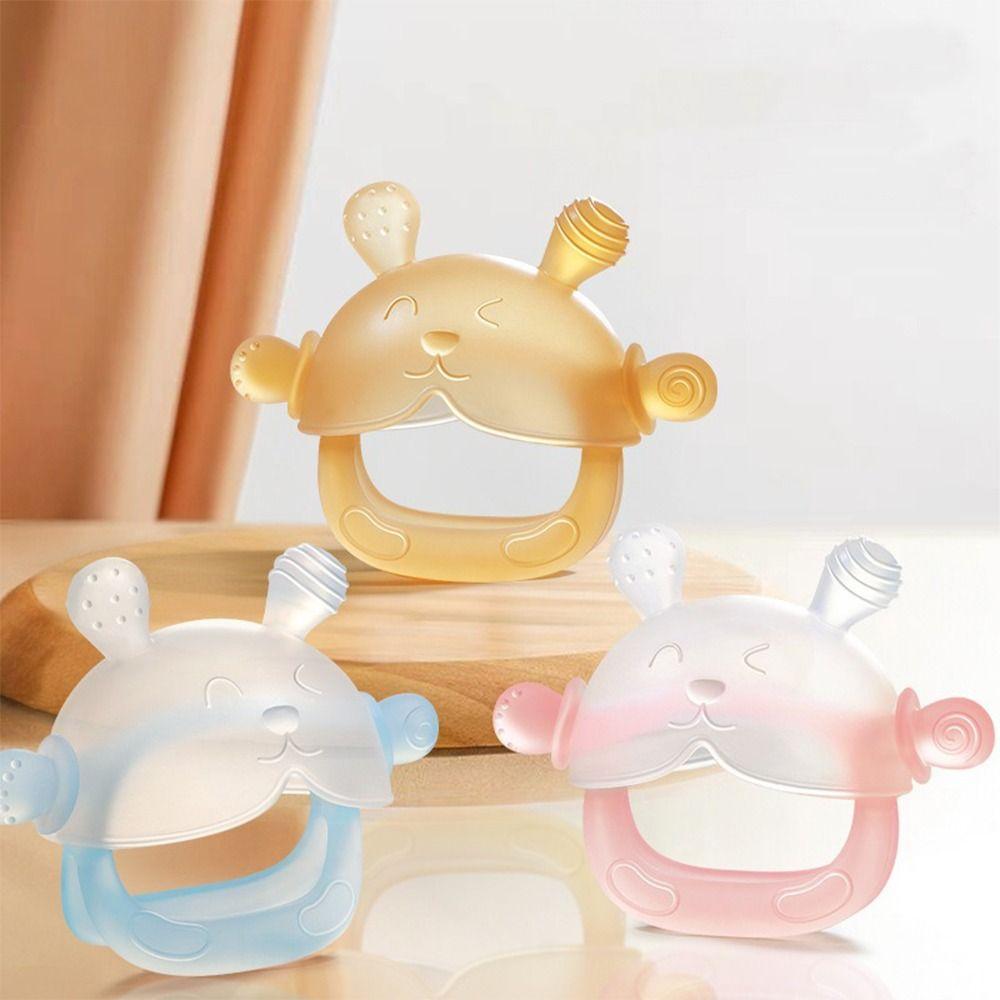 3pcs BPA Free Teether Ring Food Grade Teether Gloves Soothe The Teeth Teething Toys Newborn Baby