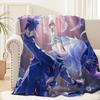 Genshin Impact Furina Flannel Throw Blanket for Couch Home Travel Hiking Picnic Bed Perfect Birthday Gift