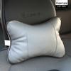 Leather Car Seat Bone Pillow: Breathable Massage Neck Pillow for Home and Car, Four Seasons Comfort.