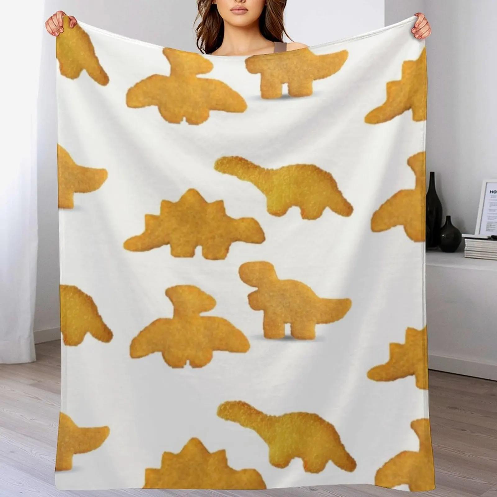 Dino nuggets Throw Blanket Warm Accent Blanket for Living Room Decoration 102x76cm(40x30in)