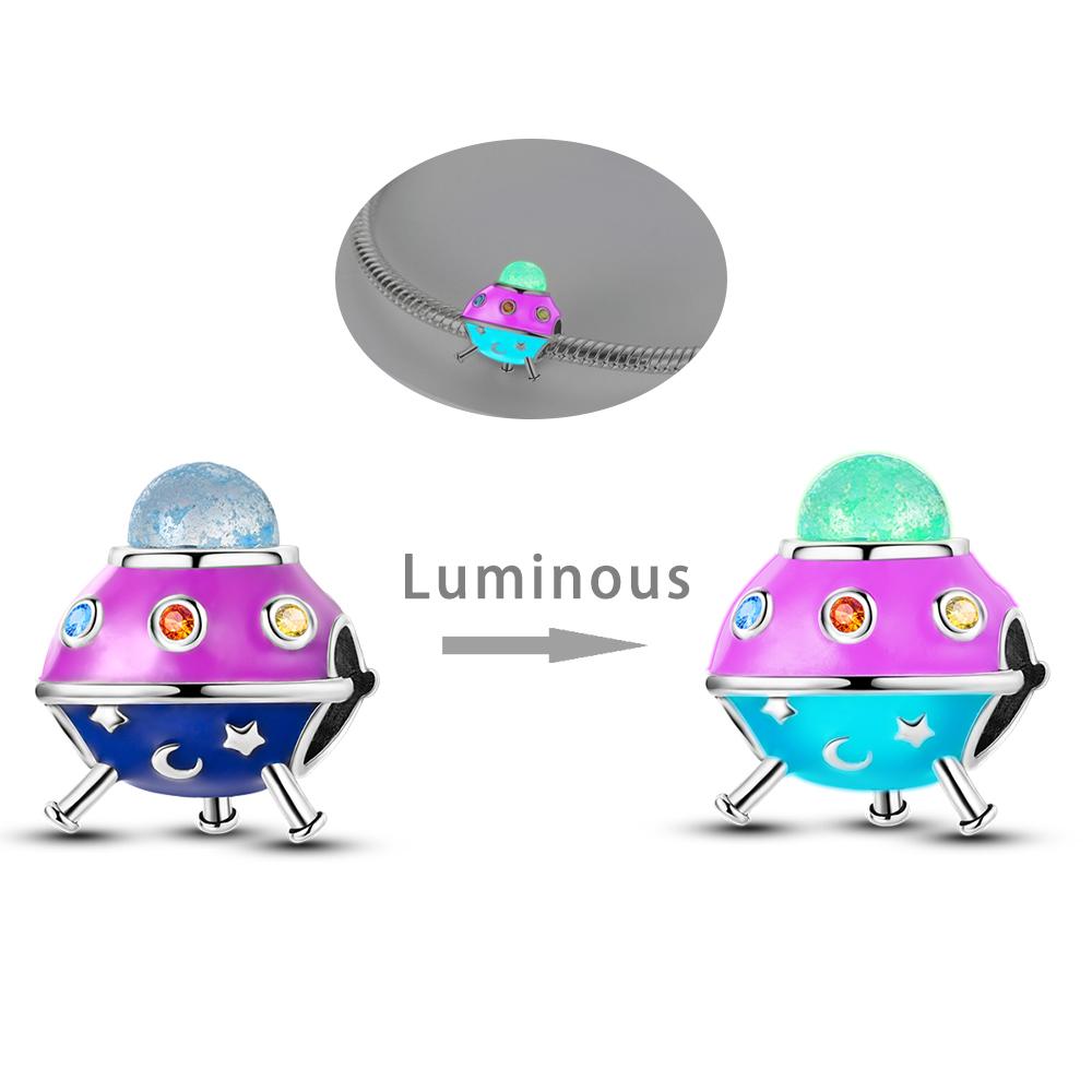 Mystery Star Series Original 925  Silver Charms Fit Bracelet Pendants Dangle Diy Jewelry Gift For Women