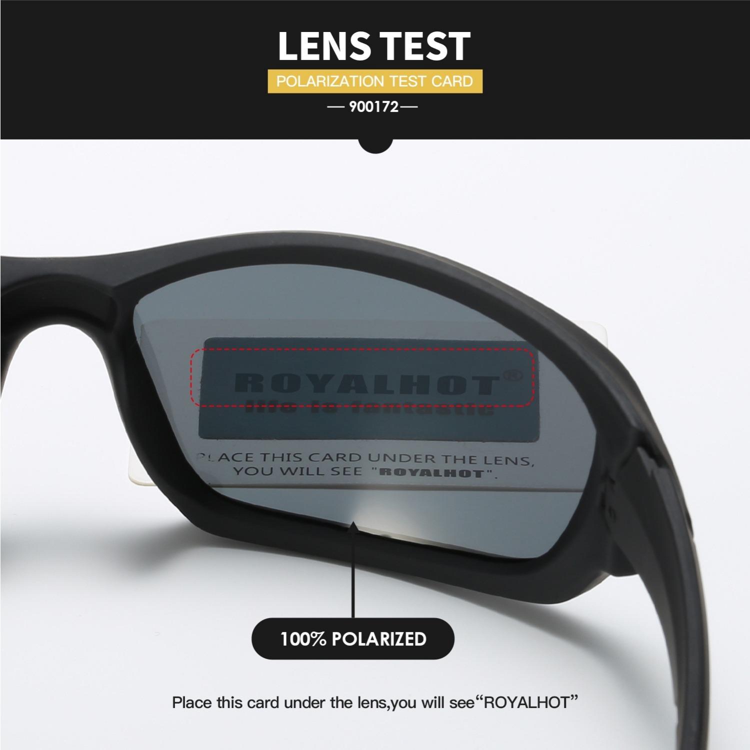 RoyalHot унисекс поляризационные спортивные солнцезащитные очки в квадратной оправе — фото 6