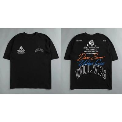 Darc Sport Vlci Gym Tričká Nadrozmerné Cvičenie Fitness Darcsport Pánske Oblečenie Grafická DTG Potlač Darcs Sport Vlčie Tričká