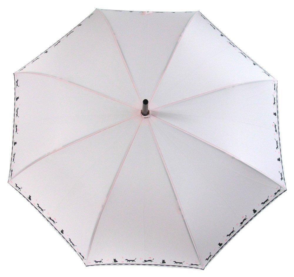 Okamoto Harajuku Store Rain Jump Cat 8 Cute and Stylish Long Black with Heart Gift Women's Umbrella, Umbrella, Pattern, Ribs, Umbrella, Cat, 60cm,