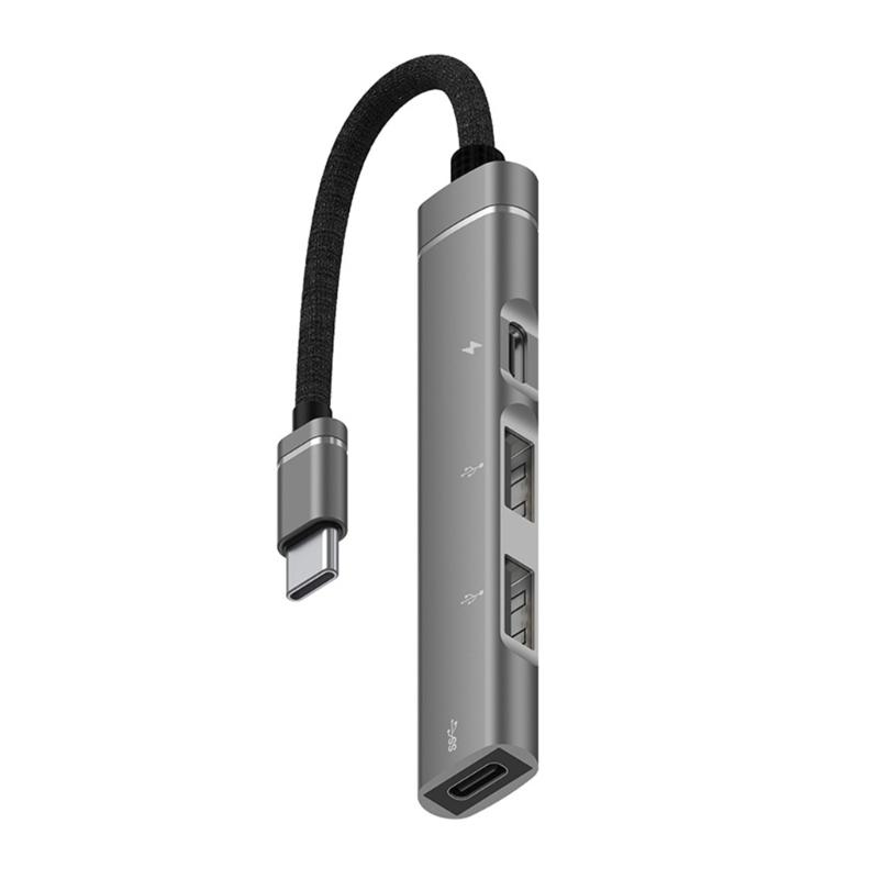 

4Port USB C OTG Adapters PD Charging 480Mbps Speed Aluminum Shell For Mobile PC Office Travel 1