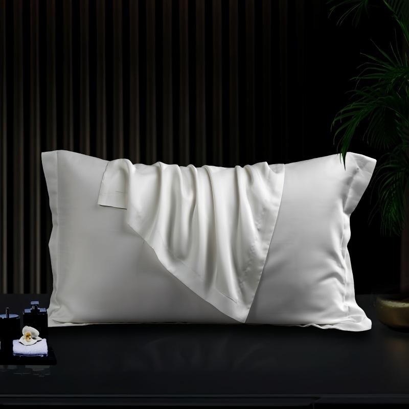 Light Luxury High-end Class A 100 Tencel Pillowcases Cool and Delicate Pillowcases Beauty Pillowcases Pillowcases Summer 48x74cm [single pack]