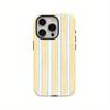 Elegante Custodia a Strisce per iPhone 17 16 15 14 13 12 11 X XR XSMAX 7 8 Air Pro Max Plus Lusso Cover Posteriore a Doppio Strato