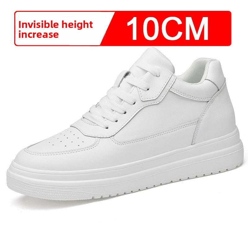 Summer Invisible Height-increasing Men's Shoes, 10 Cm, Casual Sports Shoes, Breathable, Men's Height-increasing Shoes, White Sneakers