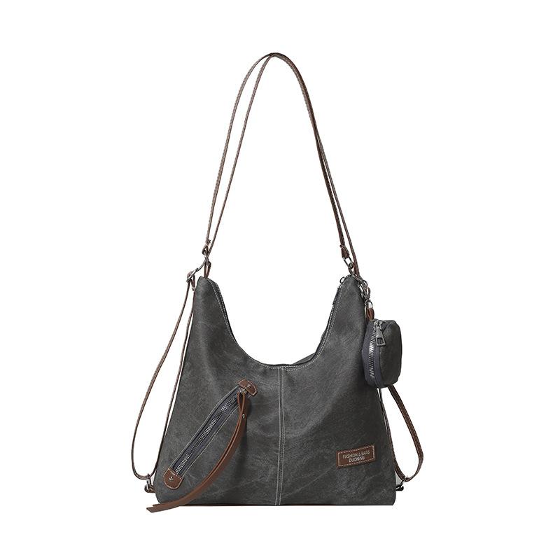 

Large capacity fashion underarm large bag contrasting color shoulder bag simple tote bag commuter women s backpack чёрный